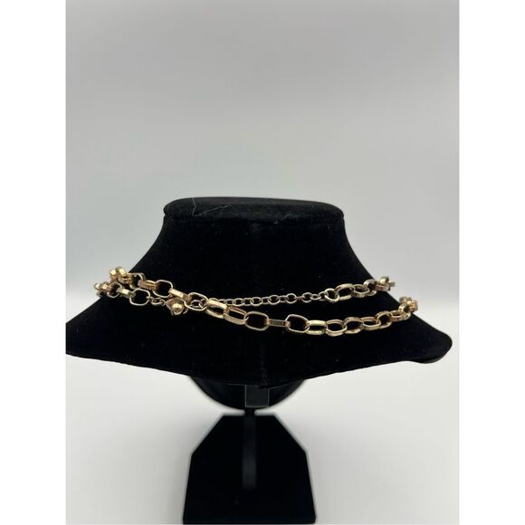 Unbranded Statement Yellow Gold Chunky Box Chain Necklace 38.5” - Picture 2 of 3